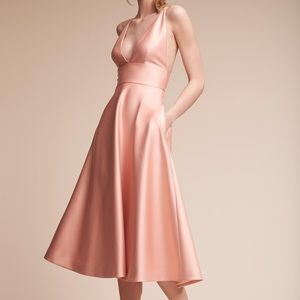 BHDLN Shelby - pink, open-back, midi dress